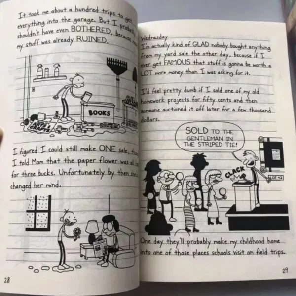 1- 10 Volumes Diary of Wimpy Kid English Book Diary of Wimpy Kid Children's Fiction Books - Image 4