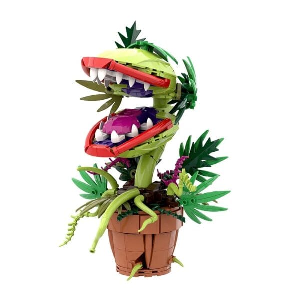 MOC Audrey II Piranha Plant Building Block Chomper Potted Plants Horrors Flower Model Bricks Assemble Toys Children Collect Gift - Image 6