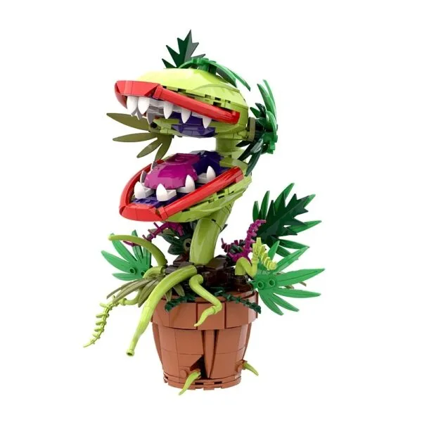 MOC Audrey II Piranha Plant Building Block Chomper Potted Plants Horrors Flower Model Bricks Assemble Toys Children Collect Gift - Image 6