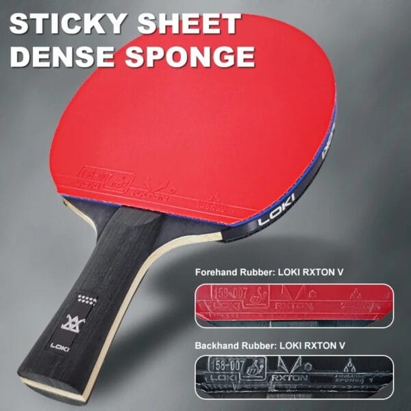 LOKI ARTHUR 9 Star Table Tennis Racket Carbon Offensive Lightweight Ping Pong Racket Paddle Bat with Sticky Rubber ITTF Approved - Image 8