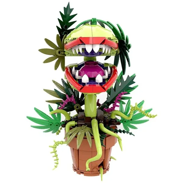 MOC Audrey II Piranha Plant Building Block Chomper Potted Plants Horrors Flower Model Bricks Assemble Toys Children Collect Gift - Image 4
