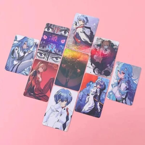 NEON GENESIS EVANGELION, EVA Ayanami Rei men and women anime cartoon high-definition laser cosplay card card postcard gift - Image 3