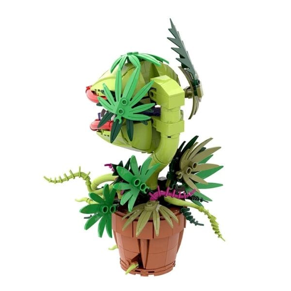 MOC Audrey II Piranha Plant Building Block Chomper Potted Plants Horrors Flower Model Bricks Assemble Toys Children Collect Gift - Image 3