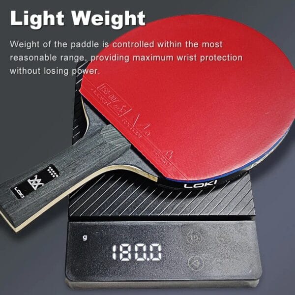 LOKI ARTHUR 9 Star Table Tennis Racket Carbon Offensive Lightweight Ping Pong Racket Paddle Bat with Sticky Rubber ITTF Approved - Image 4