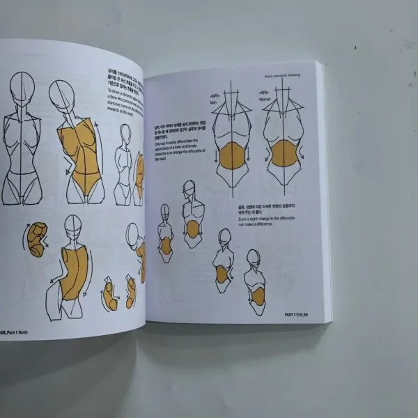 2 Books Bilingual English And Korean : POINT CHARACTER DRAWING TACO Korean Painter's Animation Character Quick Qrawing Art Book - Image 4