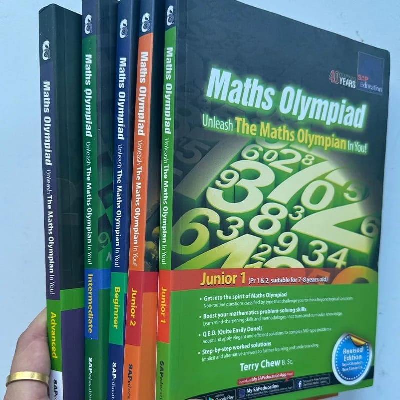 5 Books/set SAP Maths Olympiad Primary School Mathematical Thinking Training Exercise Math Questions English Book - Image 5