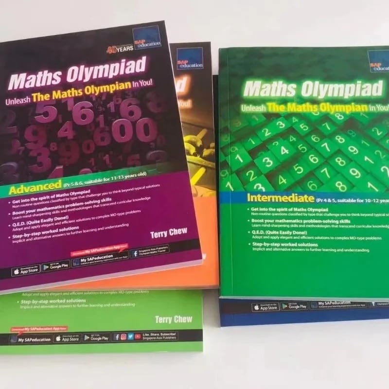 5 Books/set SAP Maths Olympiad Primary School Mathematical Thinking Training Exercise Math Questions English Book - Image 4